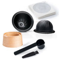 For Vertuo Coffee Pod Accessory Reusable Stainless Steel Capsule Filter Espresso Tamper Filling Tool Maker Set Durable