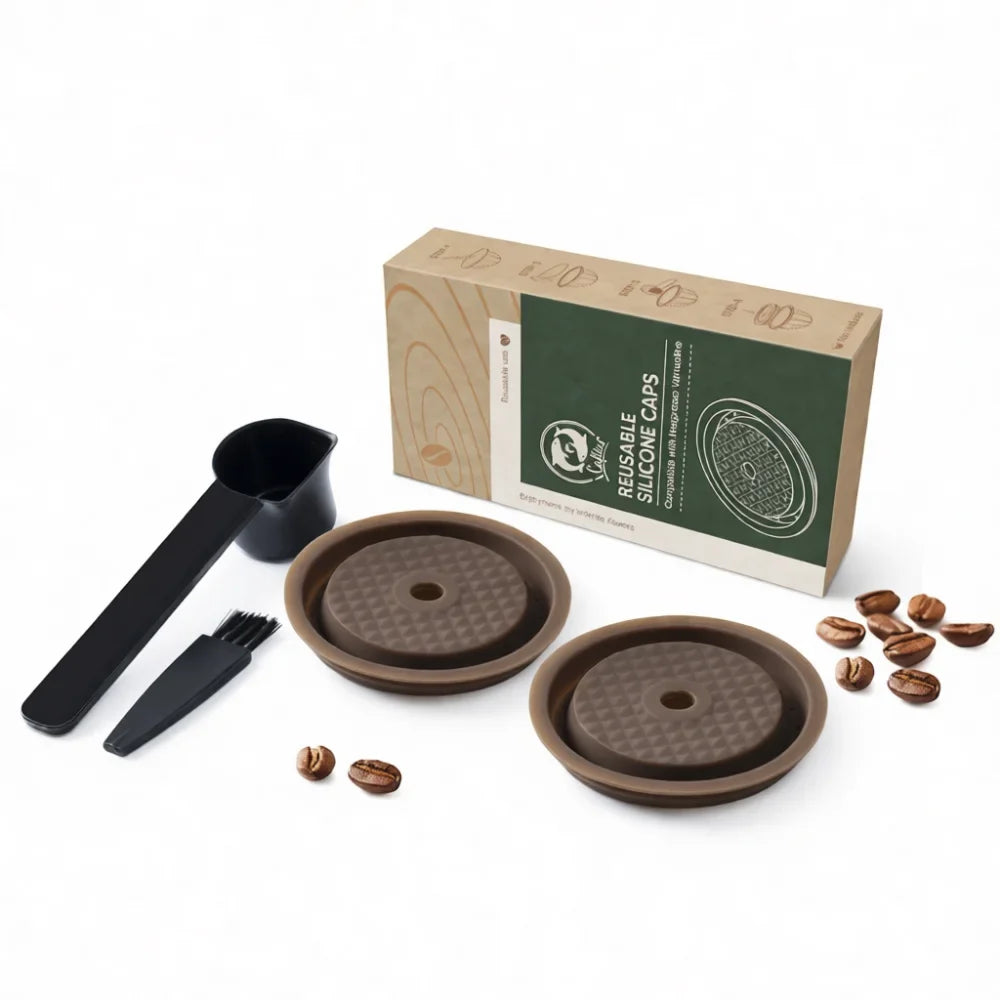 For Vertuo Coffee Pod Accessory Reusable Stainless Steel Capsule Filter Espresso Tamper Filling Tool Maker Set Durable